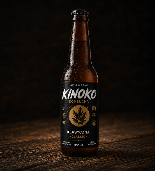 Kombucha klasyczna Kinoko – naturalny napój fermentowany, 330ml